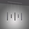 Paul Neuhaus PURE-GEMIN Lámpara Colgante LED Aluminio, Negro, 5 luces