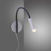 Paul Neuhaus PURE-GEMIN Aplique LED Aluminio, Negro, 1 luz