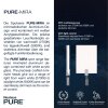 Paul Neuhaus PURE-MIRA Lámpara de Techo LED Aluminio, 2 luces, Mando a distancia