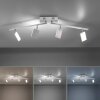 Paul Neuhaus PURE-MIRA Lámpara de Techo LED Aluminio, 4 luces, Mando a distancia