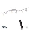 Paul Neuhaus PURE-MIRA Lámpara de Techo LED Aluminio, 6 luces, Mando a distancia