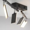 Paul Neuhaus PURE-MIRA Lámpara de Techo LED Negro, 4 luces, Mando a distancia