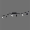 Paul Neuhaus PURE-MIRA Lámpara de Techo LED Negro, 6 luces, Mando a distancia