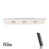 Paul Neuhaus PURE-NEO Lámpara de Techo LED Aluminio, 3 luces, Mando a distancia