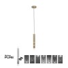 Paul Neuhaus PURE-VEGA Lámpara Colgante LED Latón, 3 luces