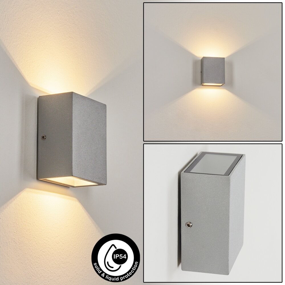 Casmilo Aplique para exterior LED Plata, 2 luces main product photo