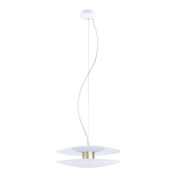 EGLO TRAPPETO Lámpara Colgante LED champán, Blanca, 2 luces