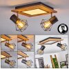 Bardhaman Lámpara de Techo LED Negro, 3 luces