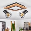 Bardhaman Lámpara de Techo LED Cromo, Color madera, Negro, Blanca, 3 luces