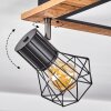 Bardhaman Lámpara de Techo LED Cromo, Color madera, Negro, Blanca, 3 luces