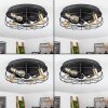 Moscavide Ventilador de techo Latón, Negro, 4 luces, Mando a distancia