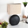 Lahnus Lámpara de mesa Cromo, Negro, 1 luz