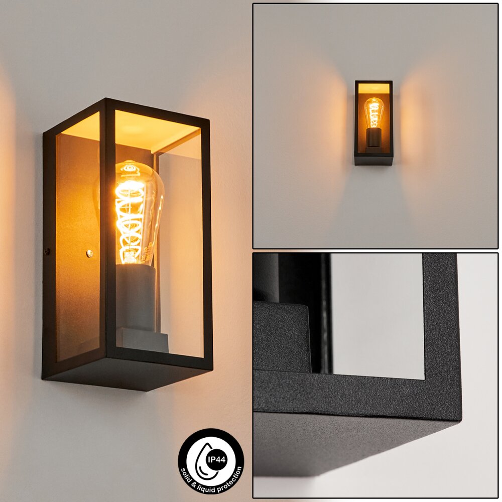 Hakkas Aplique para exterior Negro, 1 luz main product photo