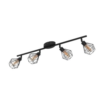 EGLO ZAPATA Foco de techo LED Negro, 4 luces