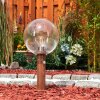 Bubodefo Poste de Jardín Marrón, Color madera, 1 luz, Sensor de movimiento