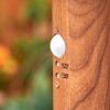 Bubodefo Poste de Jardín Marrón, Color madera, 1 luz, Sensor de movimiento