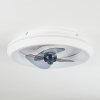 Tirkkala Ventilador de techo LED Blanca, 1 luz