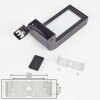 Kirkhall Aplique para exterior LED Negro, 1 luz