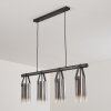 Pompehuis Lámpara Colgante Gris, Negro, 4 luces