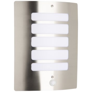 Brilliant Gordy Aplique para exterior Plata, 1 luz, Sensor de movimiento