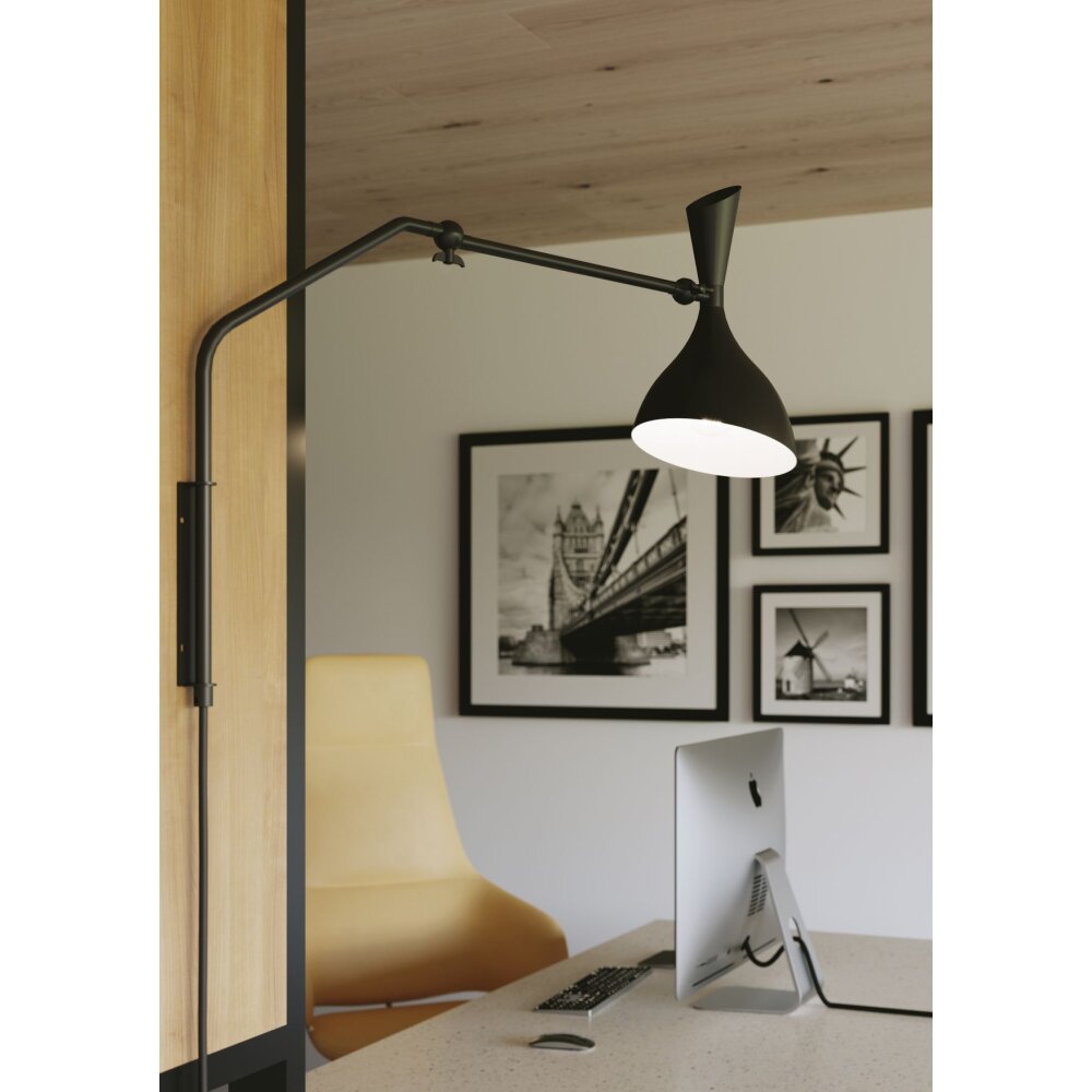 Luce-Design MORGAN Aplique Negro, 1 luz main product photo
