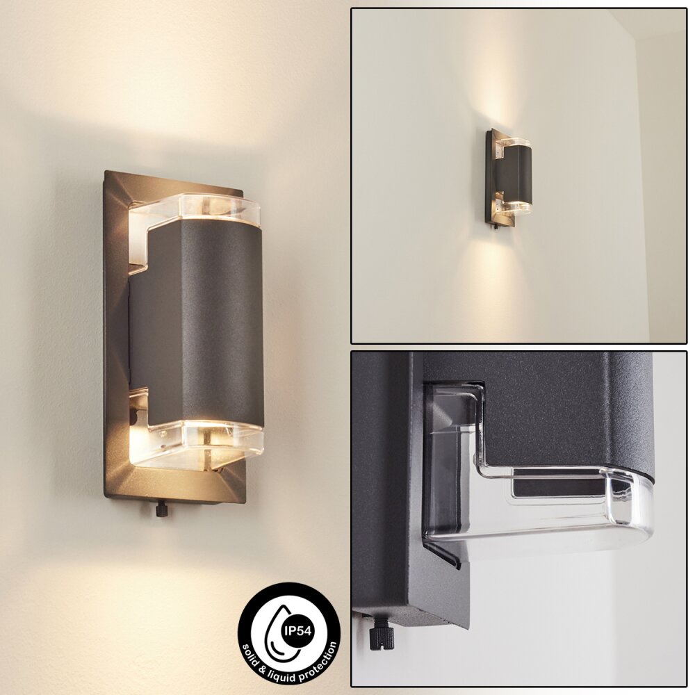 Nabawa Aplique para exterior Antracita, 2 luces main product photo