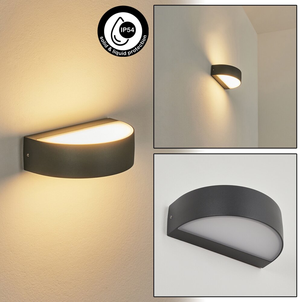 Fletcher Aplique para exterior LED Antracita, 2 luces main product photo