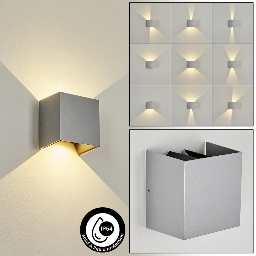 Hoods Aplique para exterior LED Gris, 2 luces main product photo