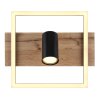 Globo KASSU Lámpara de Techo LED Color madera, Negro, Blanca, 1 luz