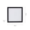 Leuchten-Direkt FLAT Lámpara de Techo LED Negro, 1 luz