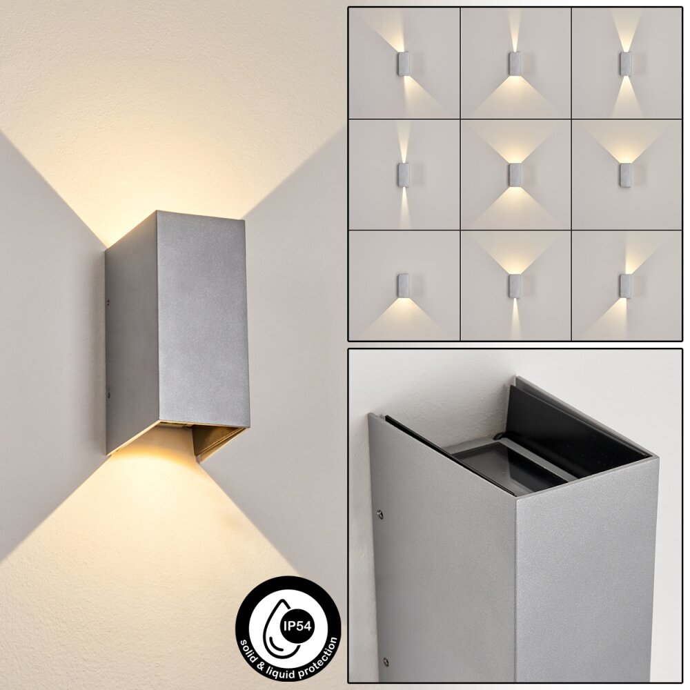 Hoods Aplique para exterior LED Gris, 2 luces main product photo