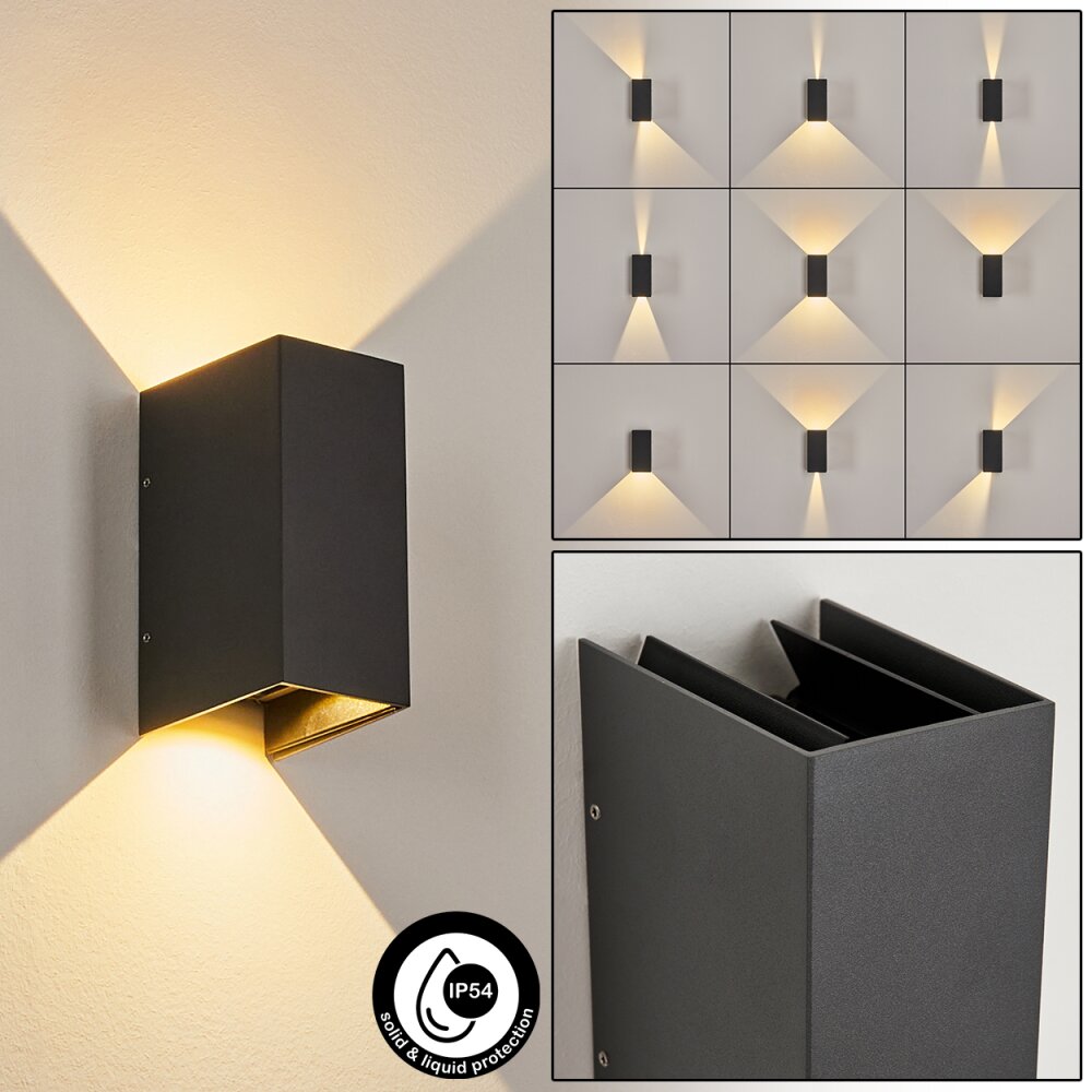 Hoods Aplique para exterior LED Antracita, 2 luces main product photo