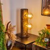 Canedo Lámpara de mesa Madera oscura, Negro, 2 luces Canedo Lámpara de mesa Madera oscura, Negro, 2 luces