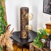 Canedo Lámpara de mesa Madera oscura, Negro, 2 luces Canedo Lámpara de mesa Madera oscura, Negro, 2 luces