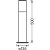 LEDVANCE Smart+ Poste de Jardín Gris, 1 luz