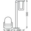 LEDVANCE Smart+ Poste de Jardín Gris, 1 luz