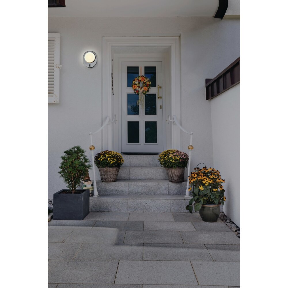 LEDVANCE ENDURA Aplique para exterior Acero bruñido, 1 luz, Sensor de movimiento main product photo