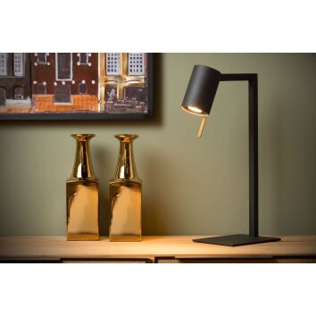 Lámpara de escritorio Lucide LESLEY Negro, 1 luz