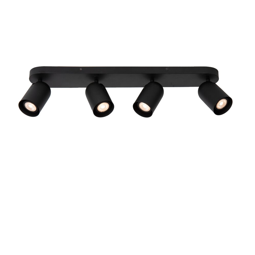 Lucide PUNCH Lámpara de Techo Negro, 4 luces main product photo