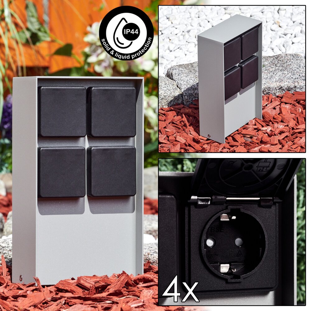 Reigolil Enchufes de exterior Gris, Negro main product photo