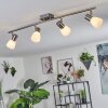Villaseca Lámpara de Techo LED Níquel-mate, 4 luces
