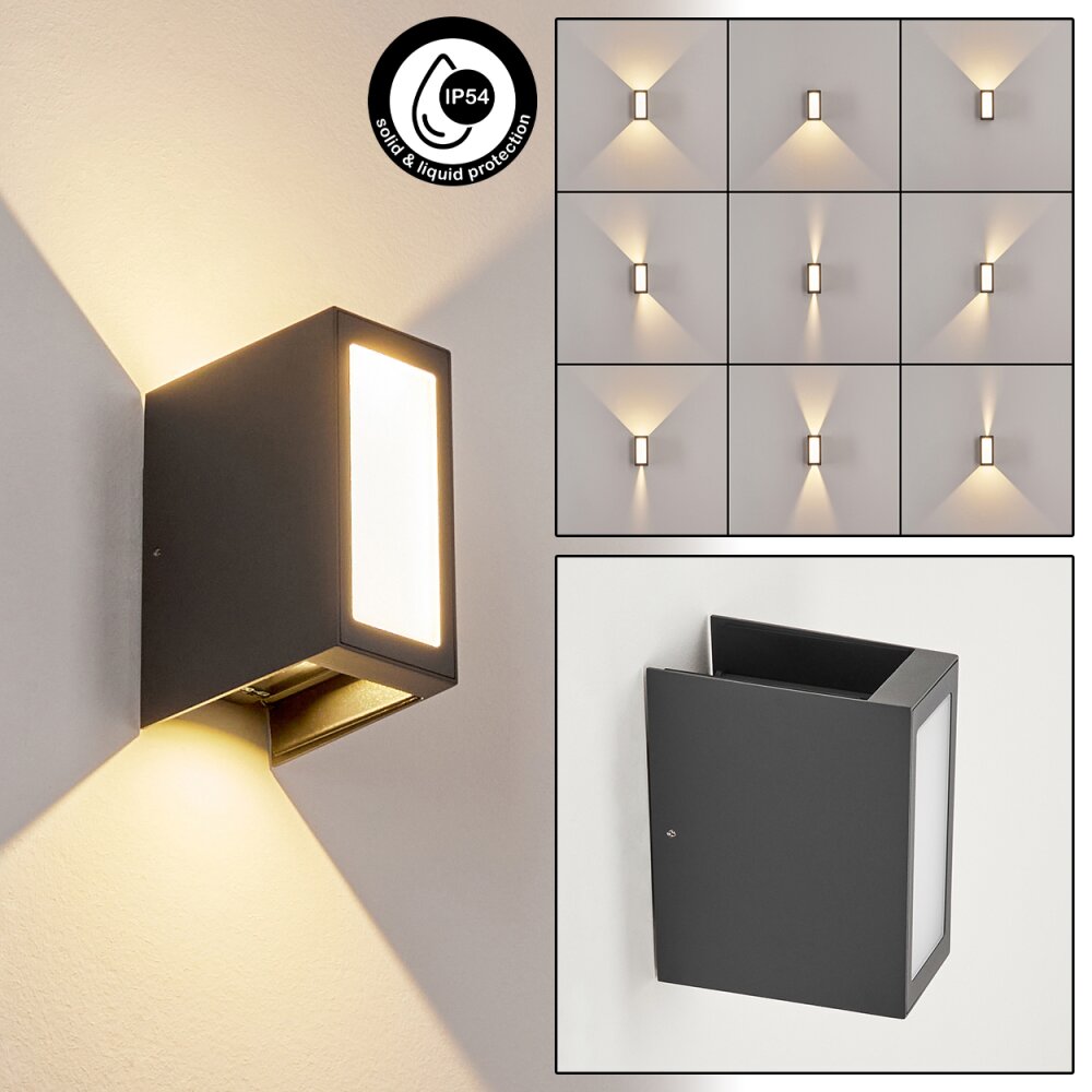 Hoods Aplique para exterior LED Antracita, 3 luces main product photo