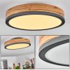 Salmi Lámpara de Techo LED Antracita, Marrón, Color madera, 1 luz