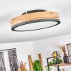 Salmi Lámpara de Techo LED Antracita, Marrón, Color madera, 1 luz