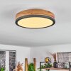 Salmi Lámpara de Techo LED Antracita, Marrón, Color madera, 1 luz