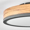 Salmi Lámpara de Techo LED Antracita, Marrón, Color madera, 1 luz