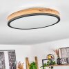 Salmi Lámpara de Techo LED Antracita, Marrón, Color madera, 1 luz