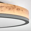 Salmi Lámpara de Techo LED Antracita, Marrón, Color madera, 1 luz