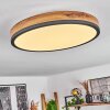 Salmi Lámpara de Techo LED Antracita, Marrón, Color madera, 1 luz