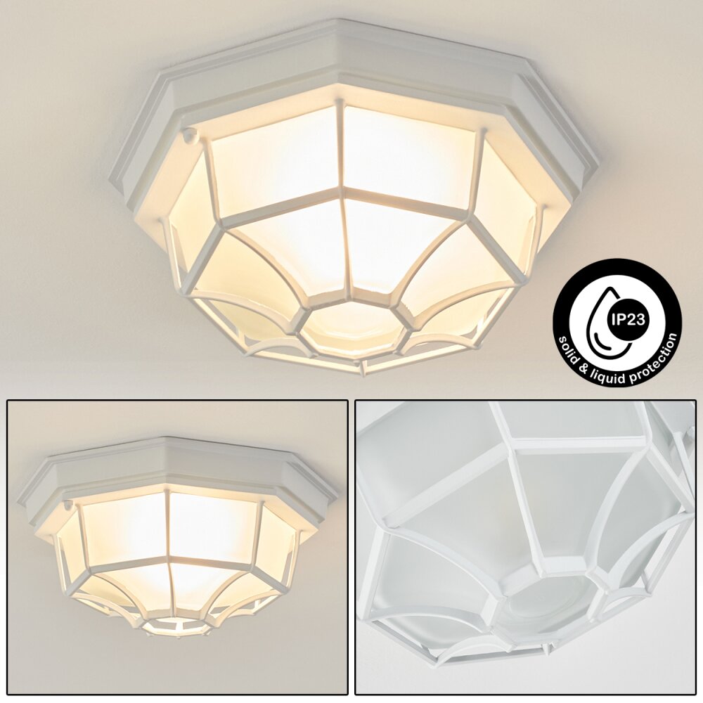 Ibacache Lámpara de techo para exterior Blanca, 1 luz main product photo